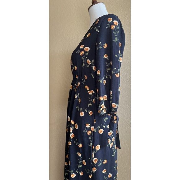 SUPERFOXX Womens Black Floral V-Neck Crepe Maxi Dress Size S NWT - Picture 9 of 12